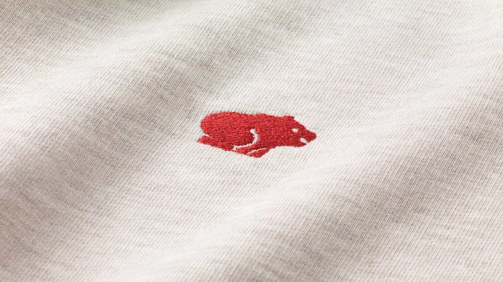 CLASSIC CHEST LOGO SWEATSHIRT - OATMEAL MELANGE / GRANATA - Image 4