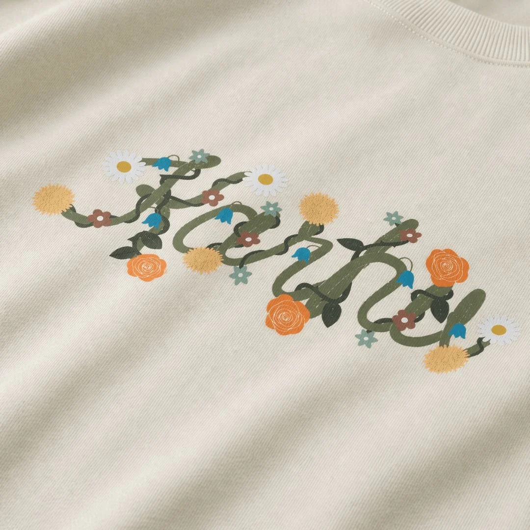 FLOWER LOGO SWEATSHIRT - ICICLE / TEA - Image 3