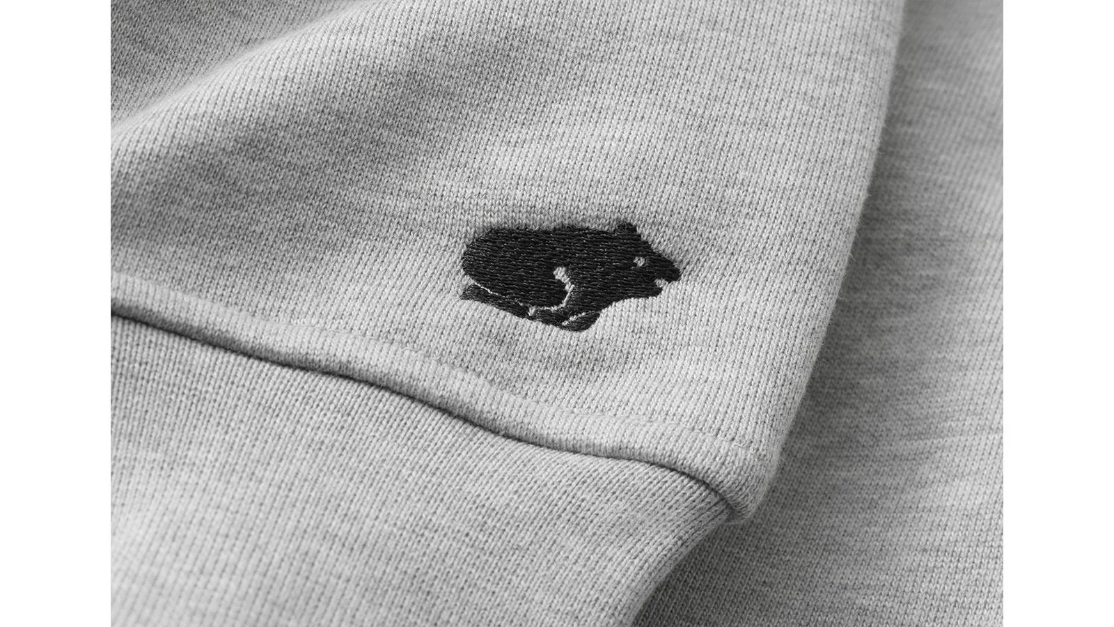 LOGO HOODIE - HEATHER GREY / JET BLACK - Image 4
