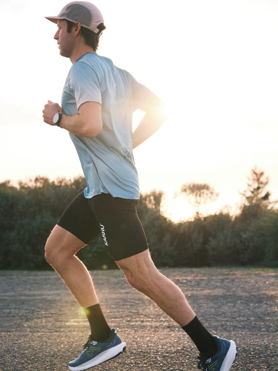 RUNNING HALF TIGHT MEN'S - BLACK / WHITE - Image 4